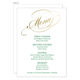 Romantic Script Foil Menu Cards Image 10 of 12